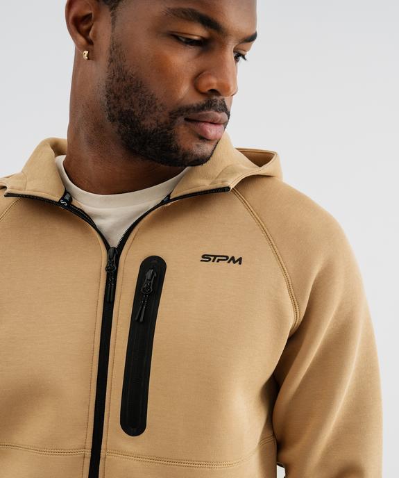 Sweat zippé à capuche spécial sport homme vue2 - GEMO (HOMME) - GEMO