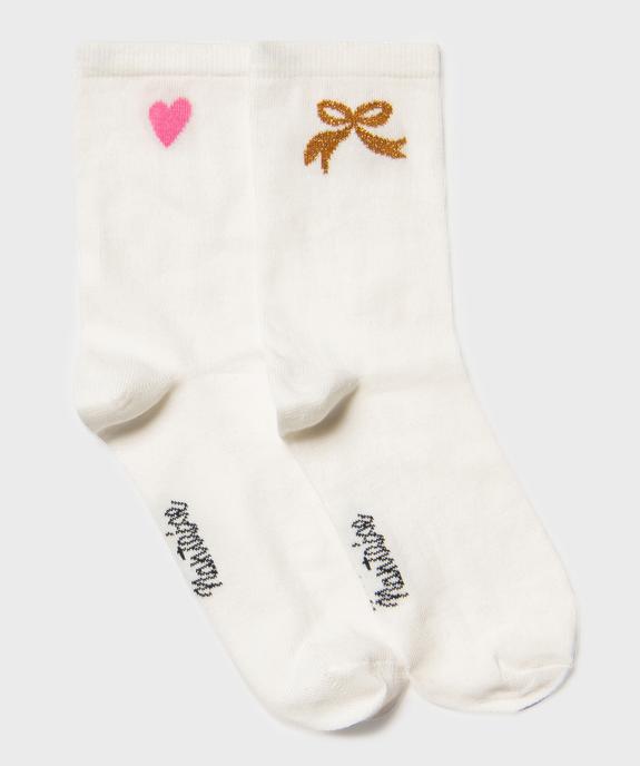 Chaussettes avec motifs sur la tige femme (lot de 2) - Gémo x Lulu la Nantaise vue1 - GEMO(HOMWR FEM) - GEMO