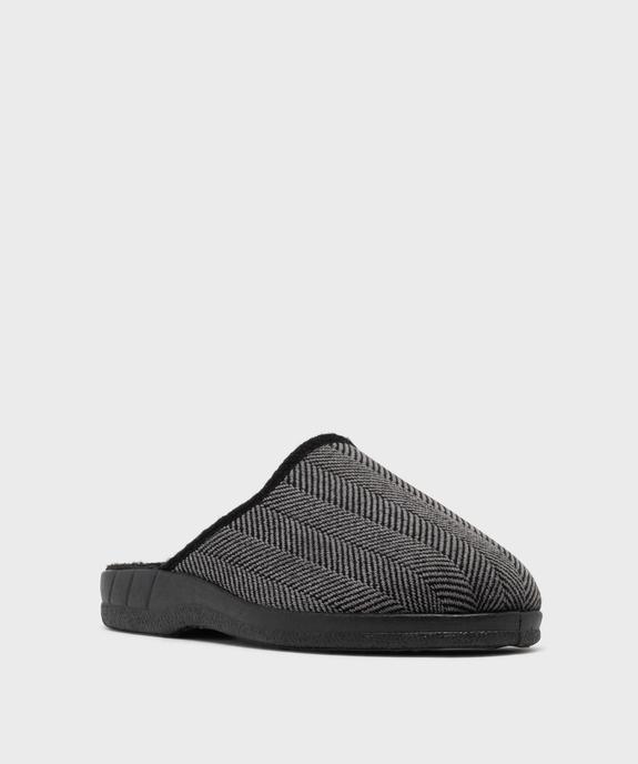 Chaussons mules confort à motifs chevrons homme vue2 - G'FLEX GEMO FOR GOOD - GEMO
