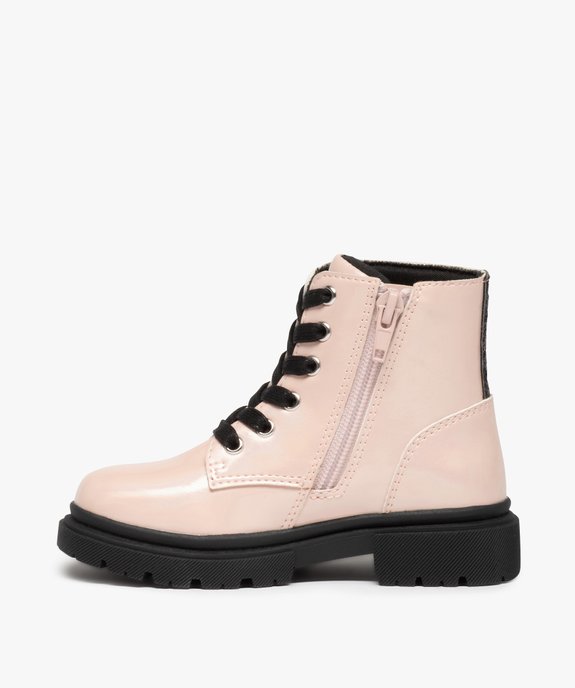 Boots fille irisées à semelle crantée et détails pailletés vue3 - GEMO (ENFANT) - GEMO