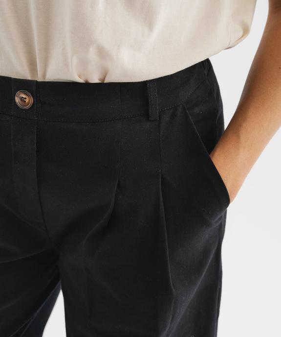 Pantalon tailoring large en coton stretch femme vue2 - GEMO(FEMME PAP) - GEMO