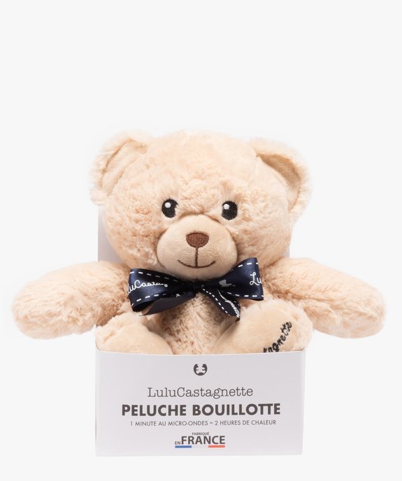 Peluche bouillotte ourson Lulu à chauffer au micro-ondes - LuluCastagnette vue1 - LULUCASTAGNETTE - GEMO