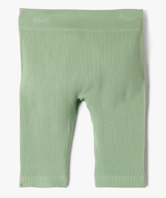 Legging court en maille côtelée extensible fille vue3 - GEMO (ENFANT) - GEMO