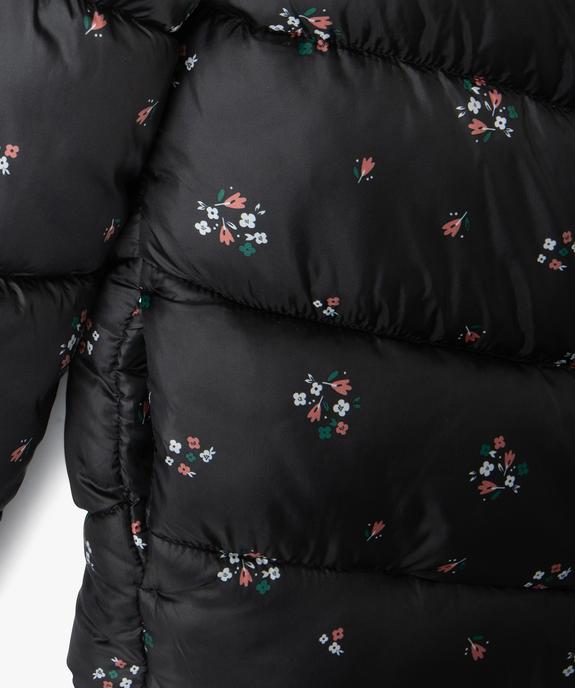 Blouson matelassé à capuche à motifs fleuris fille vue4 - PREMIER PRIX BY GEMO - GEMO