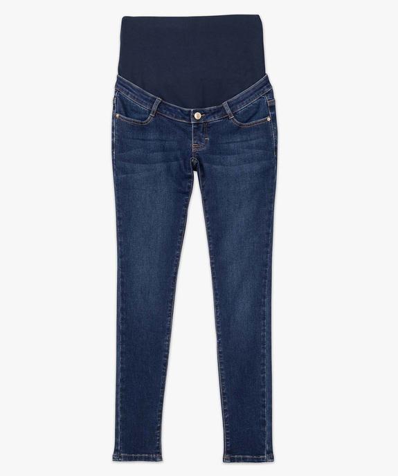 Jean de grossesse coupe Skinny avec bandeau haut vue4 - GEMO 4G MATERN - GEMO