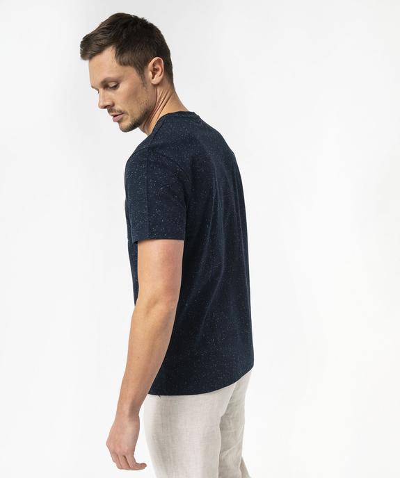 Tee-shirt à manches courtes avec poche poitrine homme vue3 - GEMO (HOMME) - GEMO