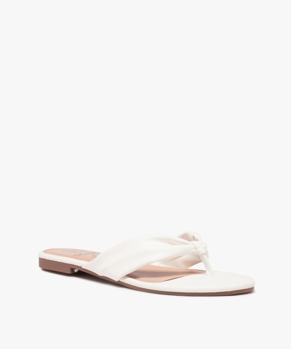 Tongs femme à talon plat et entre-doigts drapé vue2 - GEMO (CASUAL) - GEMO