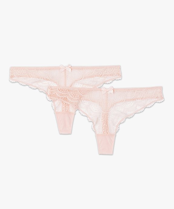 String en dentelle et tulle femme (lot de 2) vue4 - GEMO(HOMWR FEM) - GEMO