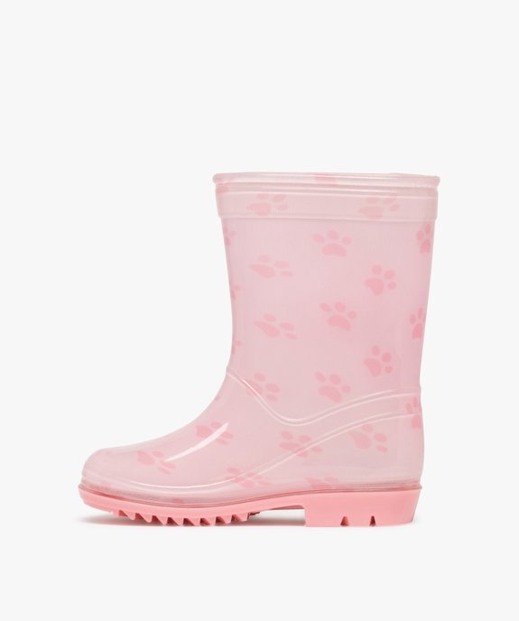 Bottes de pluie fille avec motif de pattes de chien - Pat'Patrouille vue3 - PAT PATROUILLE - GEMO