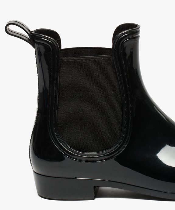 Bottes de pluie unies noires style chelsea boots vue6 - GEMO (EQUIPT) - GEMO