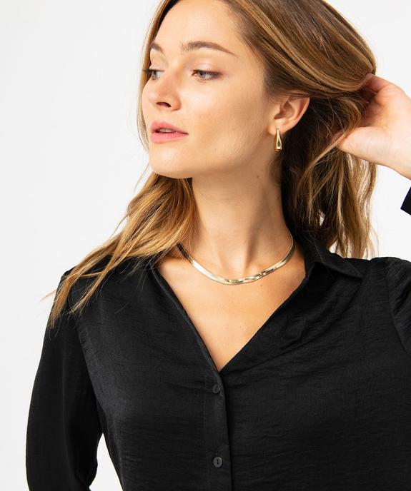 Chemise satinée unie femme vue2 - GEMO 4G FEMME - GEMO