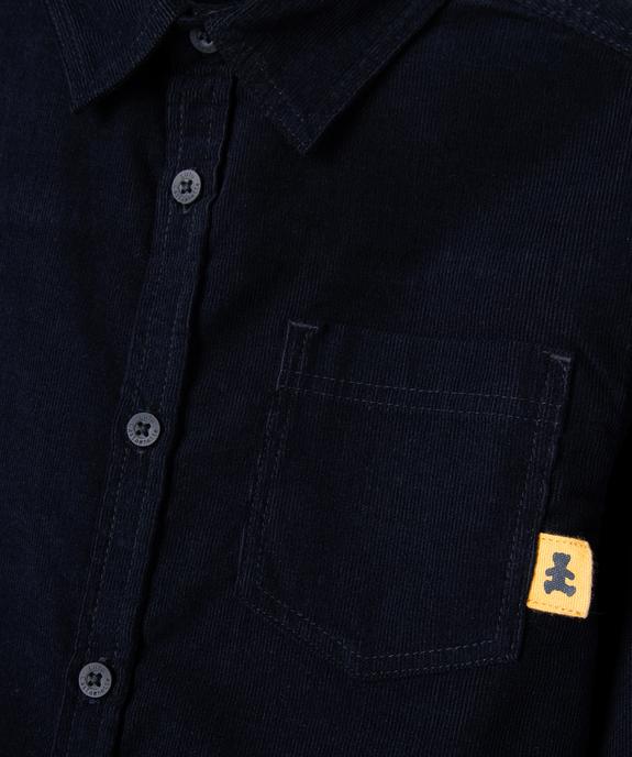 Chemise en velours côtelé garçon - LuluCastagnette vue2 - LULUCASTAGNETTE - GEMO