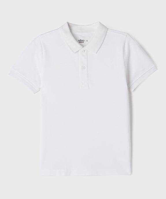 Polo à manches courtes en coton piqué garçon vue1 - GEMO 4G GARCON - GEMO