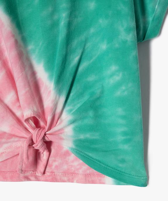 Tee-shirt oversize à manches courtes effet tie and dye fille vue2 - GEMO (ENFANT) - GEMO