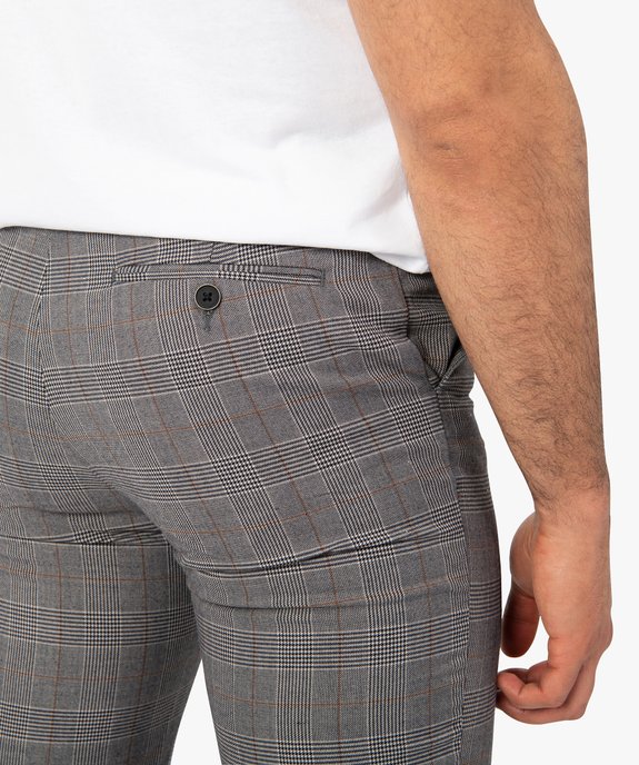 Pantalon homme à motif Prince de Galles vue2 - GEMO (HOMME) - GEMO