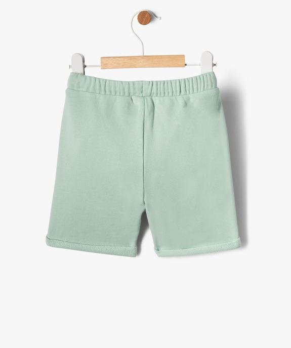 Bermuda en molleton bébé garçon vue3 - GEMO 4G BEBE - GEMO