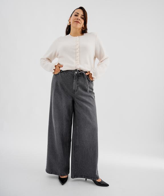 Gilet à petits boutons irisés et finitions volantées femme grande taille vue5 - GEMO (G TAILLE) - GEMO