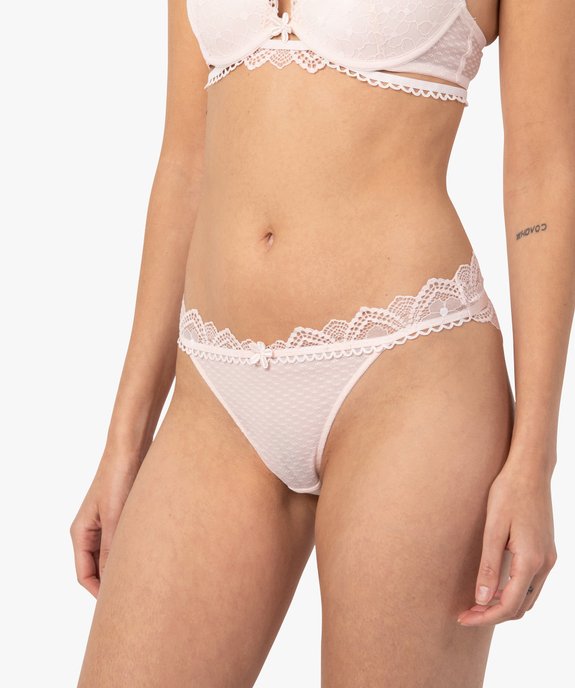 Tanga femme en dentelle vue1 - GEMO(HOMWR FEM) - GEMO
