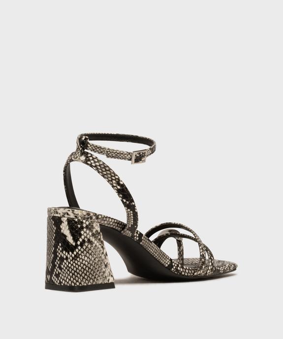 Sandales à talon trapèze et brides bijou femme - Follow Me vue4 - FOLLOW ME - GEMO