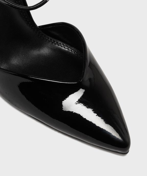 Escarpins slingback vernis à talon haut femme - Follow Me vue6 - FOLLOW ME - GEMO