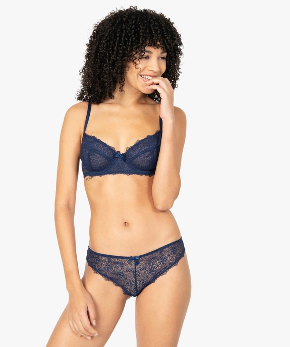 Soutien-gorge femme en dentelle avec armatures vue3 - GEMO(HOMWR FEM) - GEMO