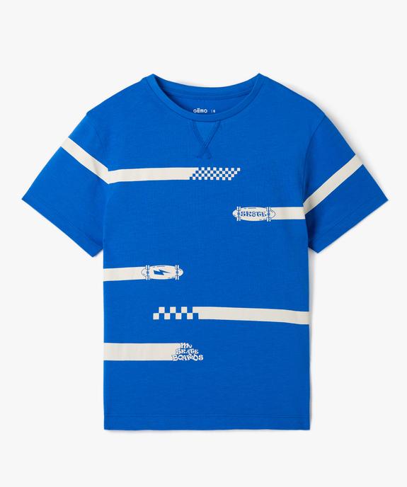 Tee-shirt garçon à manches courtes motif skates vue1 - GEMO (ENFANT) - GEMO