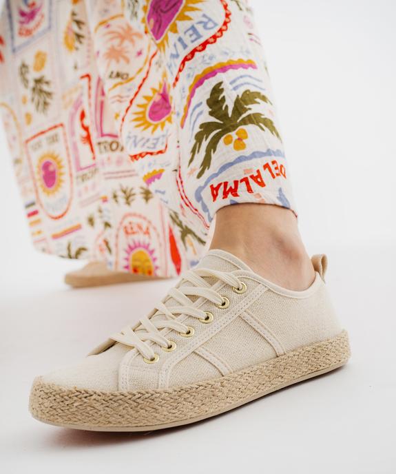 Tennis en toile à semelle de corde femme - Follow Me vue1 - FOLLOW ME G4G - GEMO