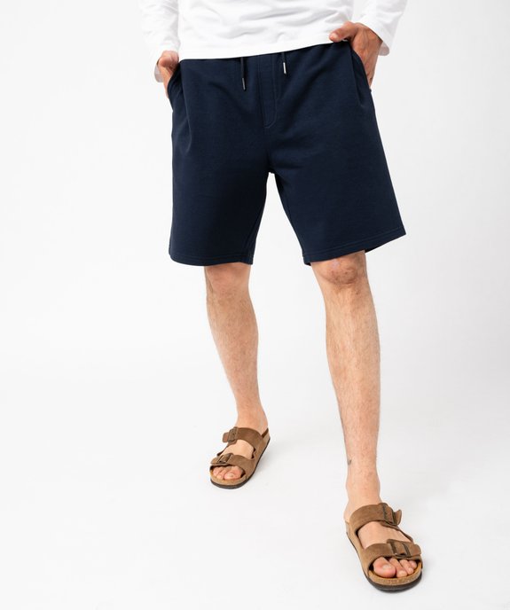 Bermuda homme en maille extensible vue2 - GEMO (HOMME) - GEMO