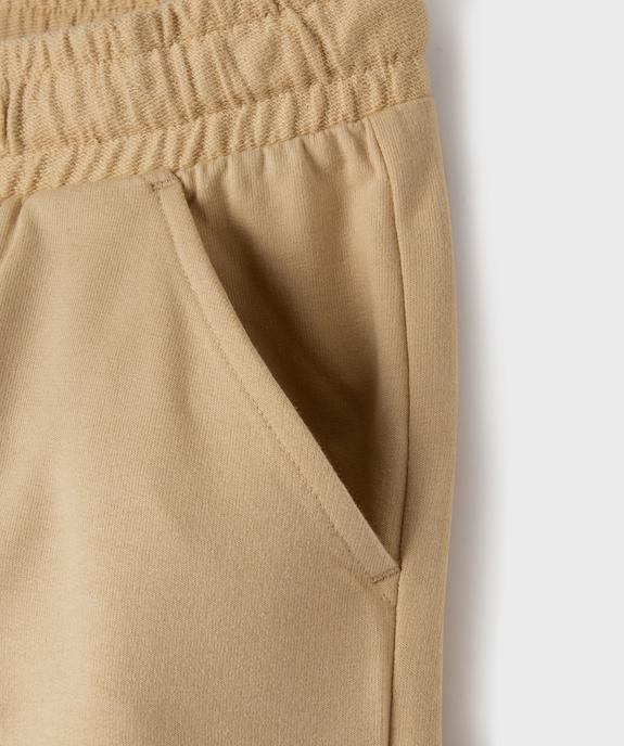 Pantalon en maille French Terry à revers garçon vue2 - GEMO (ENFANT) - GEMO