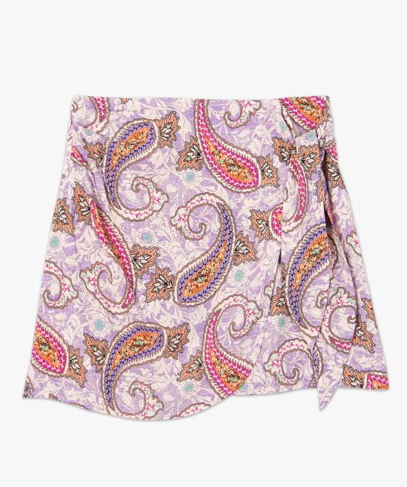 Jupe femme imprimée forme portefeuille vue4 - GEMO 4G FEMME - GEMO