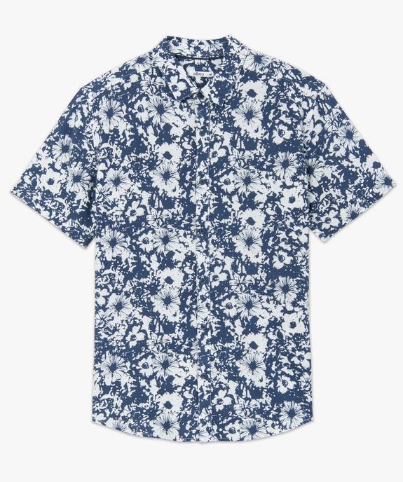 Chemise homme à manches courtes à motifs fleuris vue4 - GEMO (HOMME) - GEMO