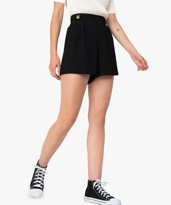 Short femme fluide taille haute vue1 - GEMO(FEMME PAP) - GEMO