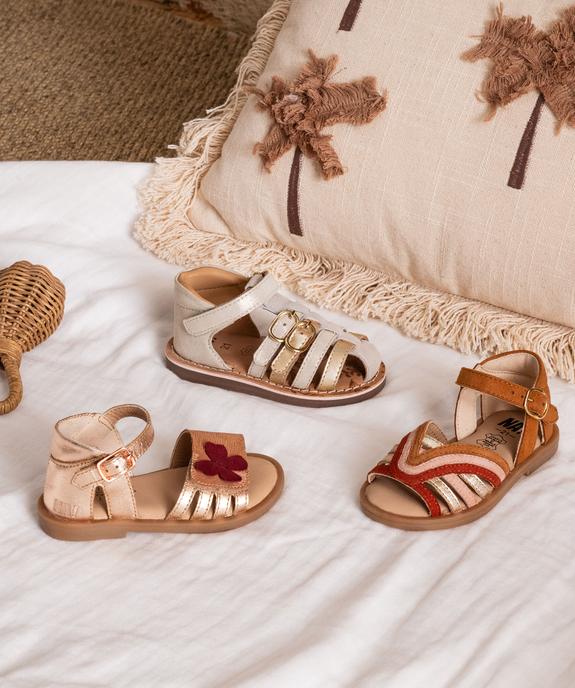 Sandales en cuir métallisé à brides bébé fille - NA! vue6 - NA! GEMO FOR GOOD - GEMO