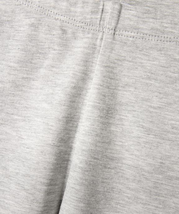 Legging 7/8ème uni à taille élastiquée fille vue2 - GEMO (ENFANT) - GEMO