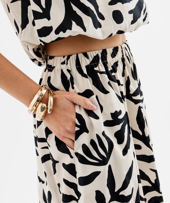 Jupe longue ample à motifs femme vue2 - GEMO(FEMME PAP) - GEMO