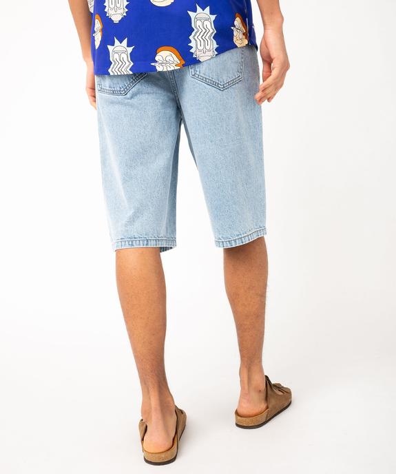 Bermuda en jean loose délavé homme vue3 - GEMO (HOMME) - GEMO
