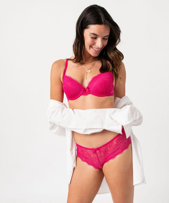 Soutien-gorge corbeille en dentelle à armatures vue3 - GEMO(HOMWR FEM) - GEMO