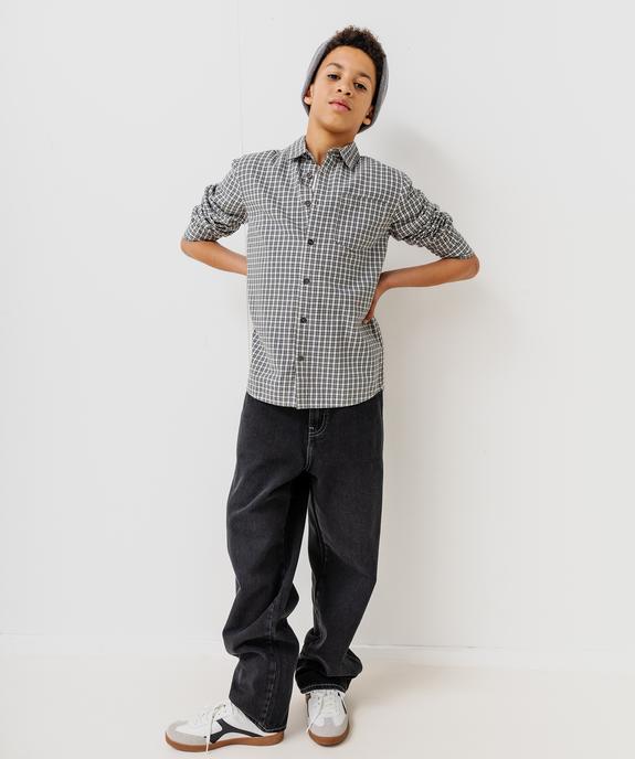 Chemise à carreaux en coton garçon vue7 - GEMO (JUNIOR) - GEMO