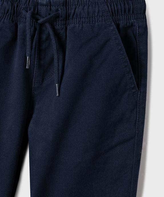 Pantalon jogger en toile de coton stretch garçon vue2 - GEMO (ENFANT) - GEMO