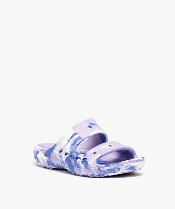Mules de piscine femme à double brides perforées - Crocs vue2 - CROCS - GEMO