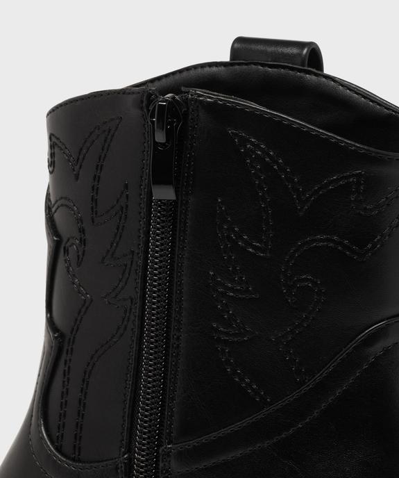 Boots santiags avec dessus brodé femme - Follow Me vue6 - FOLLOW ME - GEMO