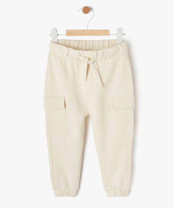 Jogging coupe cargo en maille bouclette bébé garçon vue1 - GEMO(BEBE DEBT) - GEMO