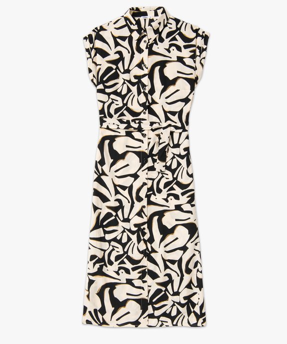 Robe chemise imprimée à manches courtes femme vue4 - GEMO(FEMME PAP) - GEMO
