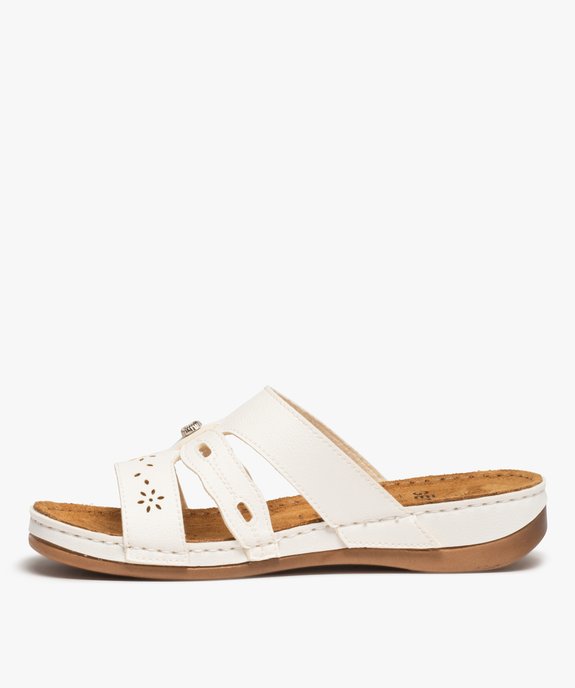 Mules femme confort extra légères à bride ajourée vue3 - GEMO (CONFORT) - GEMO