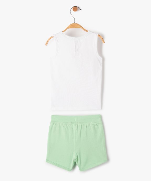 Ensemble bébé fille 2 pièces : short + débardeur imprimés vue4 - GEMO(BEBE DEBT) - GEMO