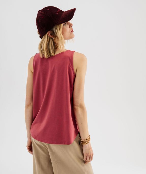 Débardeur à col rond avec motif positif femme vue3 - GEMO 4G FEMME - GEMO