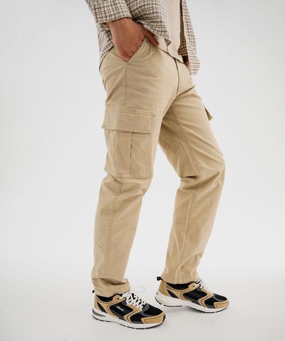 Pantalon cargo loose coloris unique homme vue2 - GEMO 4G HOMME - GEMO