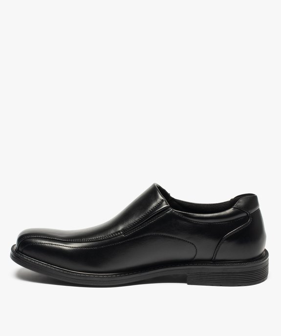 Mocassin homme avec surpiqûres et petit talon vue3 - GEMO(URBAIN) - GEMO