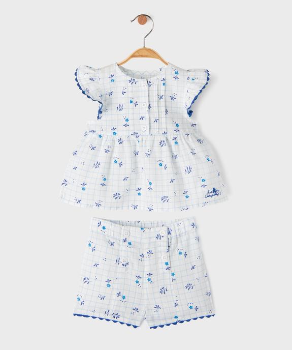 Ensemble 2 pièces bébé fille blouse et short - LuluCastagnette vue1 - LULUCASTAGNETTE - GEMO
