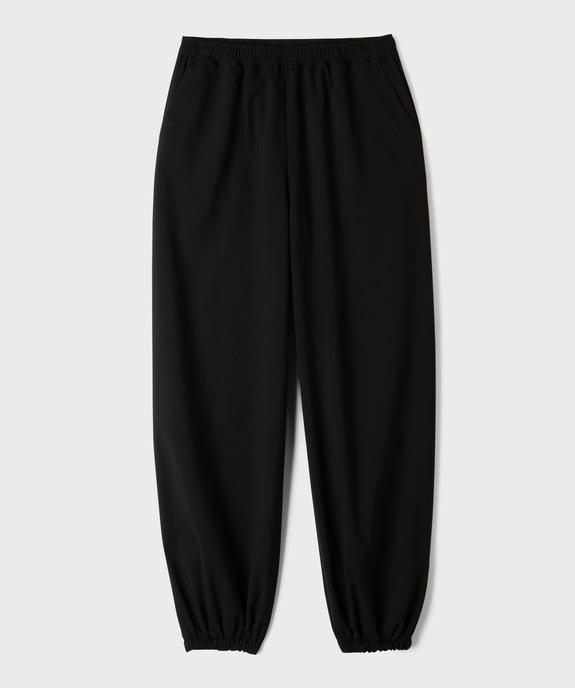 Pantalon sarouel en tissu souple et extensible fille vue1 - GEMO (JUNIOR) - GEMO